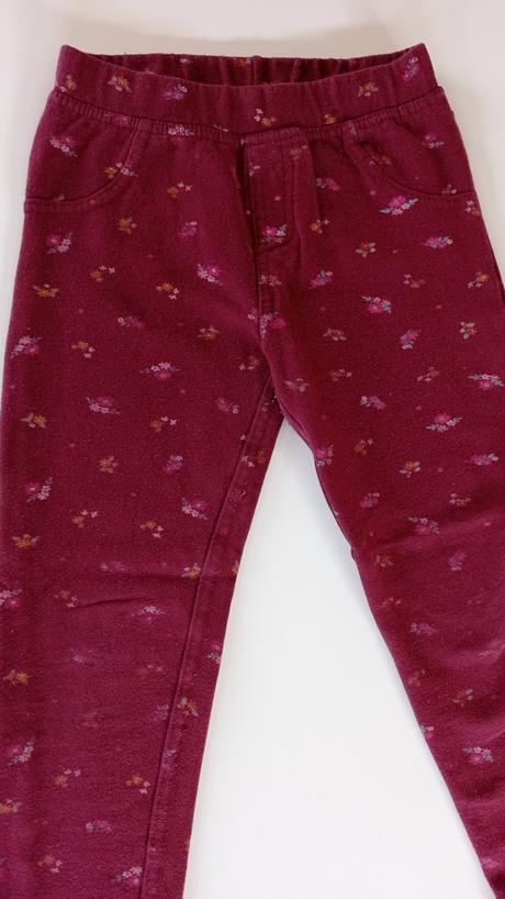 Legíny 2 ks, kvietky a zips, h&m,116