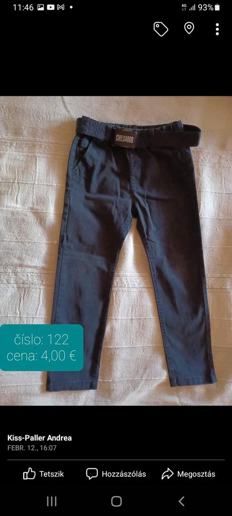 Chlapčenské nohavice, 122