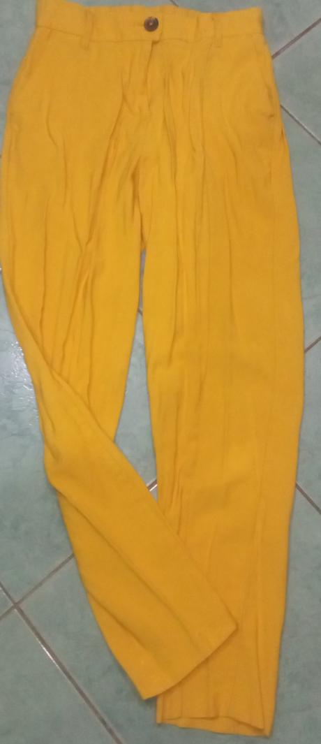 Elegantné krásne žlté nohavice, esmara,s