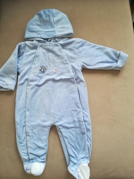 Overal - modrý so zapínaním po stranách, 86