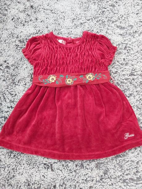 Flísové teplé mäkké šaty, veľ. 80/86, guess,80