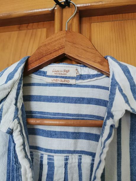 Pásikavá ľanová blúzka, f&f,l