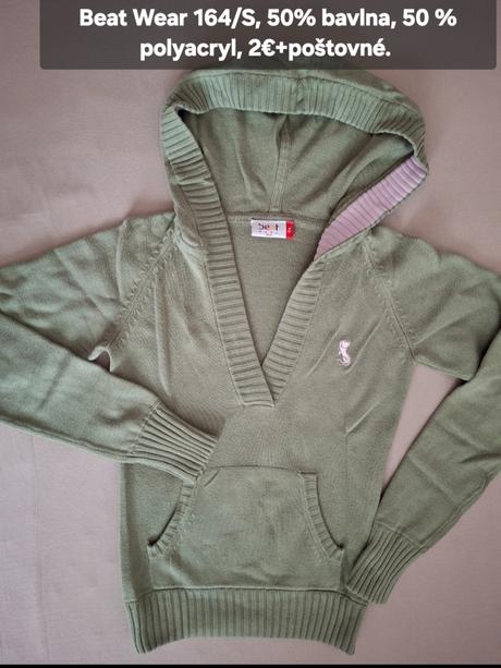 Dievčenský zelený pulóver., 164