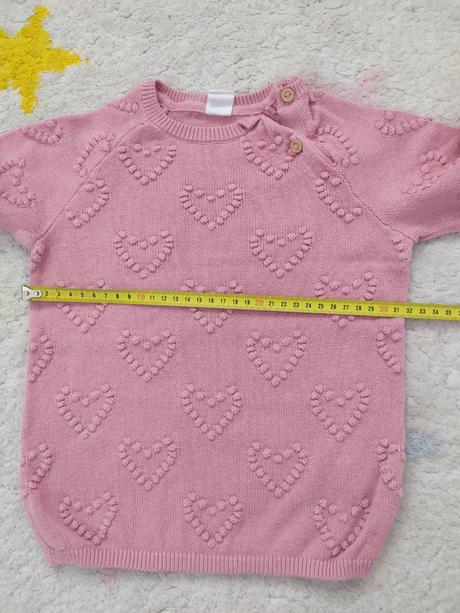 Svetrík so srdiečkami, h&m,98