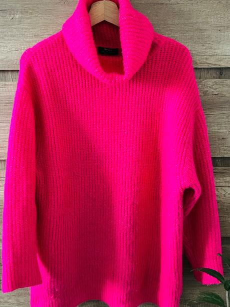 Ružový pulóver bershka, bershka,s