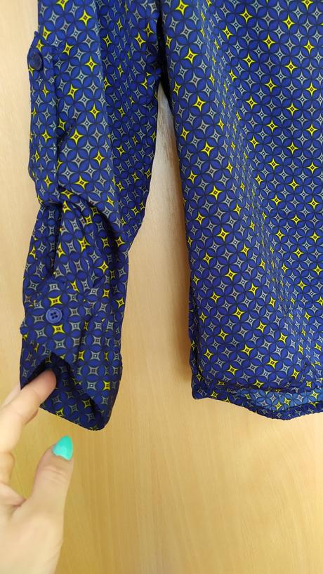 Modrá lesklá blúzka veľ. 42, tchibo,42