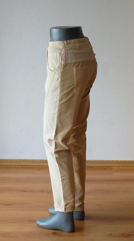 Štýlové béžové rifle s gombíkmi m/l, timeout,l / m
