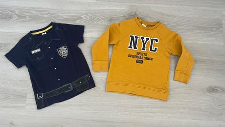 Mikina a tričko new york, h&m,98