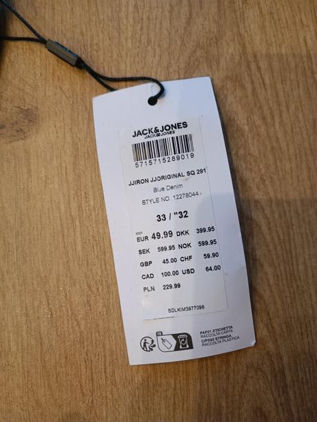 Nohavice voľnejšie v 33/32, l