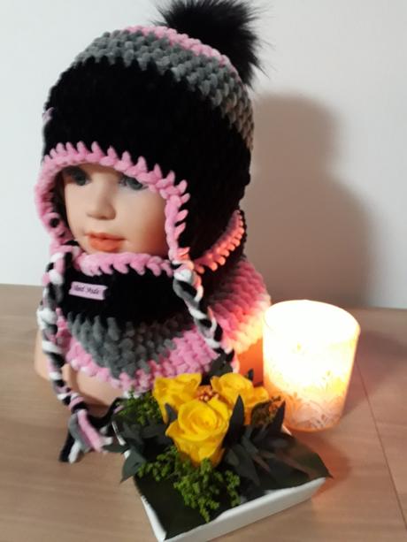 Zimný set háčkovaný, 