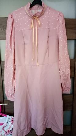 Staroruzove dlhé retro šaty top stav, s