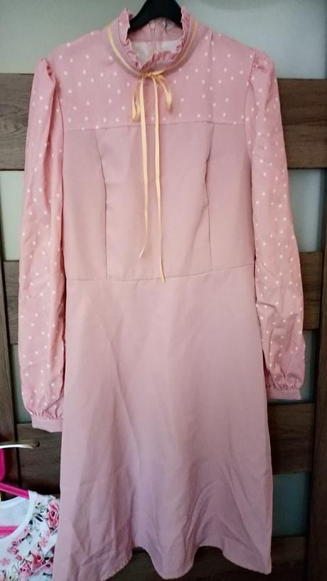Staroruzove dlhé retro šaty top stav, s