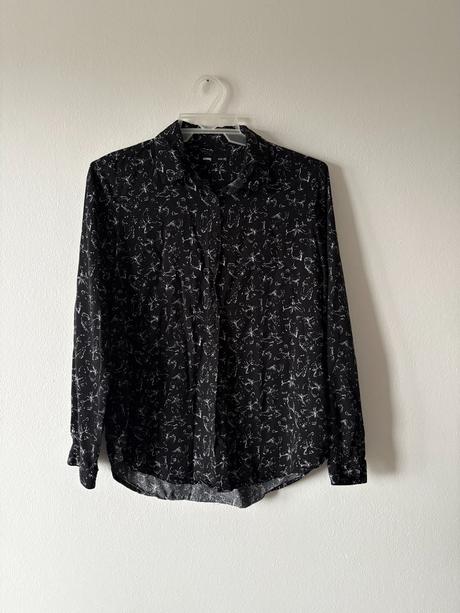 Čiernobiela košeľa, sinsay,xs