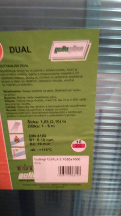 Strieška s lexanom, 