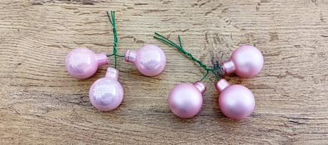 Guľa sklenená - 25 mm - ružová  - 3 kusy, 