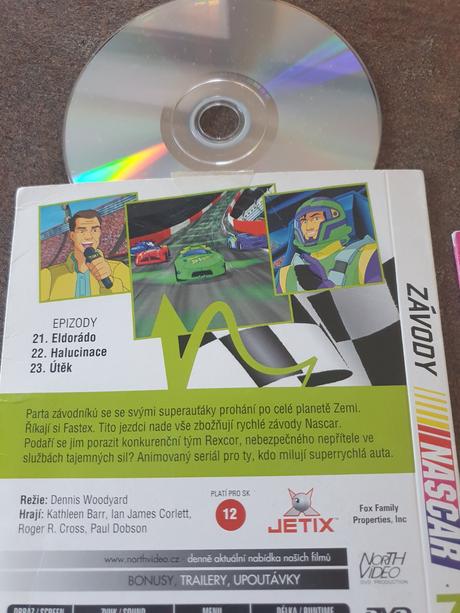 Dvd - nascar závody 7 a autíčka  3, 