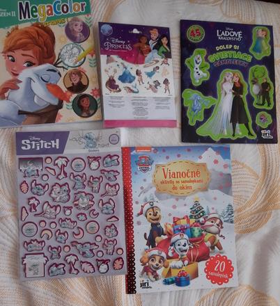 Maľovanky, nálepky, 