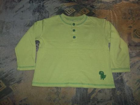 Zelené tričko s dlhým rukávom - 92, 92