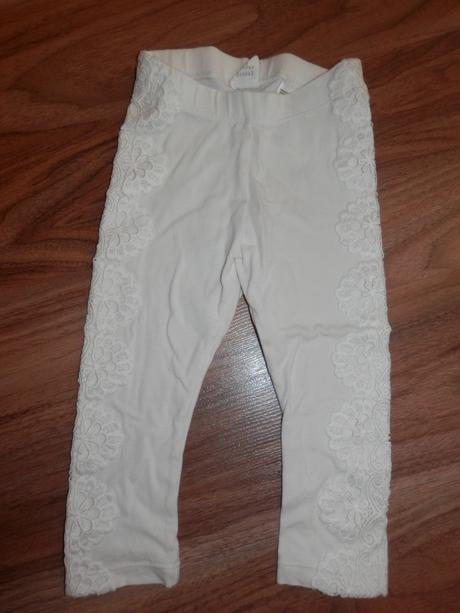 Legínky s čipkou, h&m,86