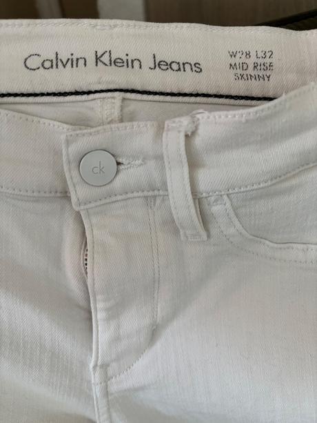 Dámske rifle biele, calvin klein,28