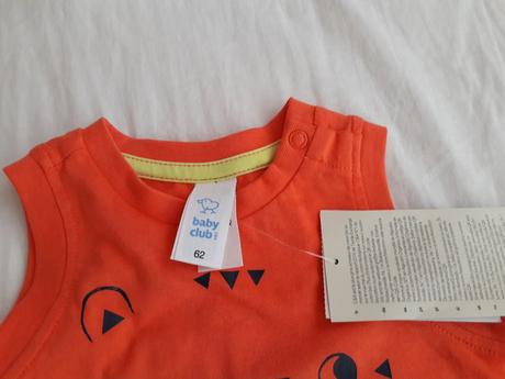 Tigríková súprava - tielko a kratasy (bio bavlna), baby club,62