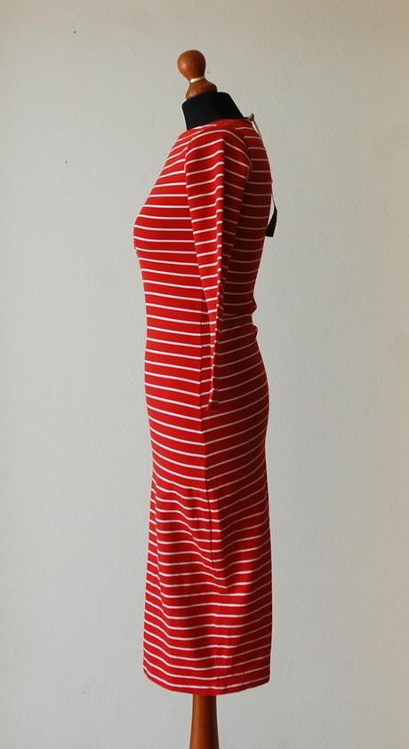 Pruhované midi šaty, timeout,xs