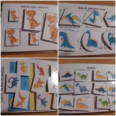 Zosit s aktivitami dinosaury, 