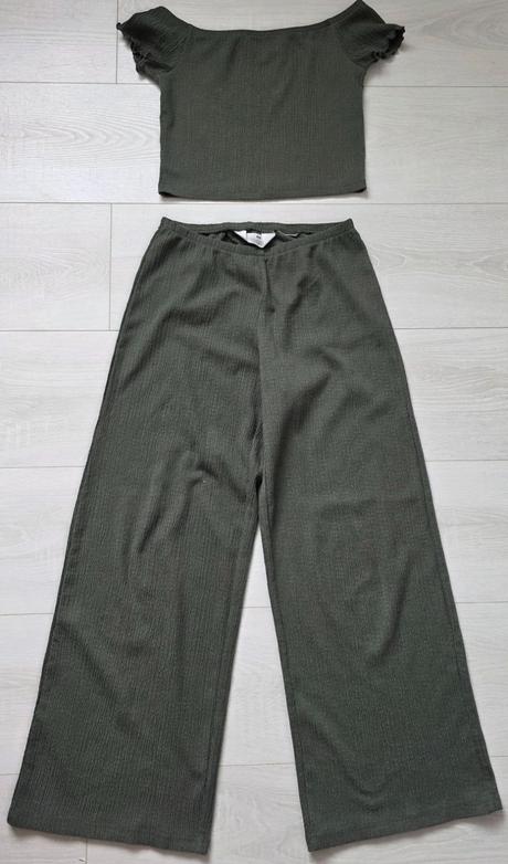 Široké letné nohavice s topom, h&m,140