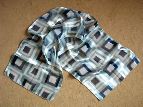 Tmavomodro-mentolový šál - šatka,