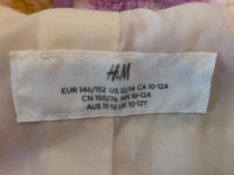 Farebná bunda, h&m,152