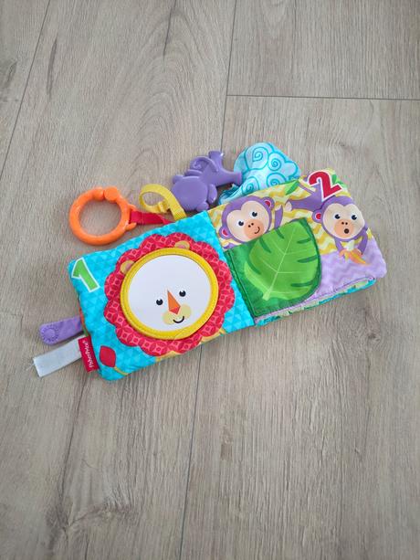 Látková knizka fisher price zvieratka, 