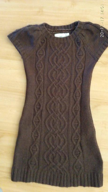 Hnedé pletené šaty, l.o.g.g.,134