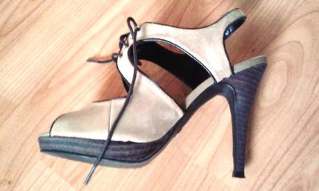 Kožené lodičky - sandálky, 38