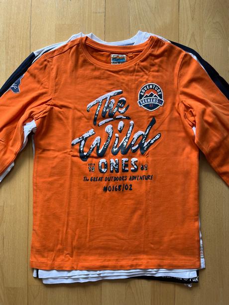 10 ks bavlnene znackove tricka s dlhym rukavom, original marines,158