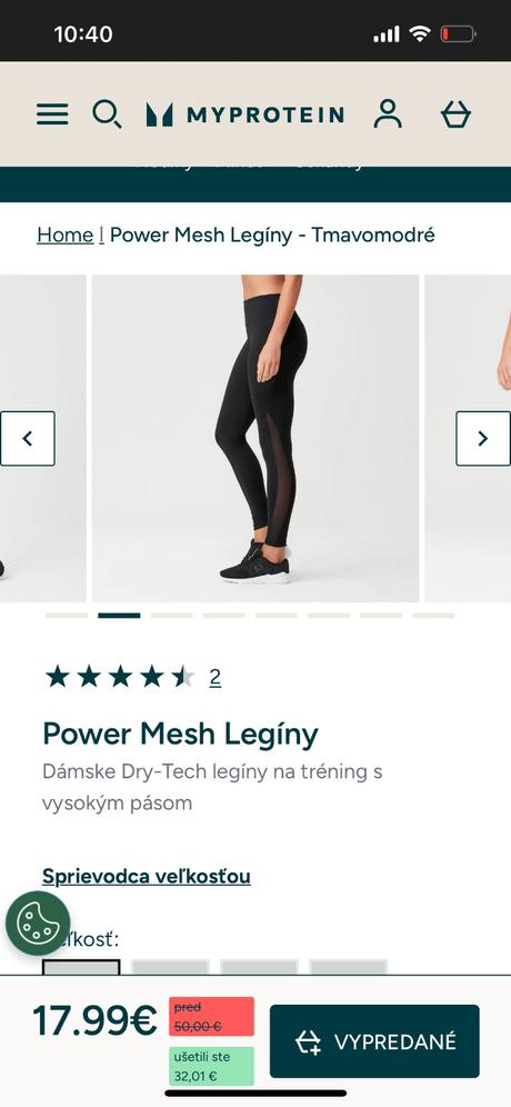 My protein mp čierne legíny, xs