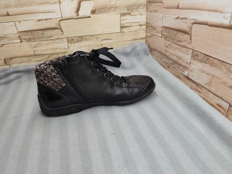 Rieker 38 - dámske zateplené čierne topánky, rieker,38