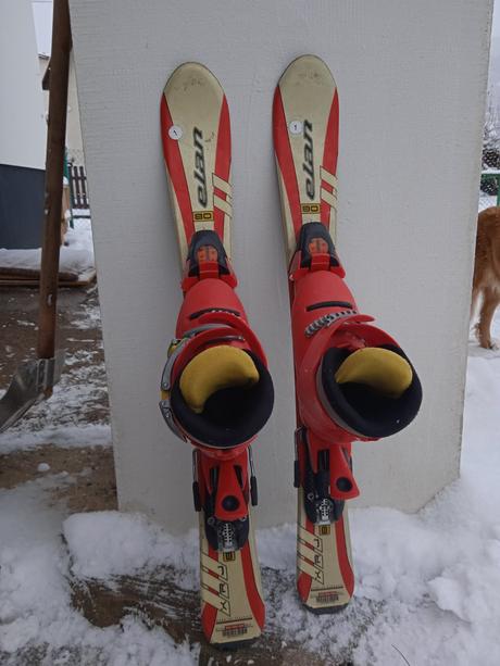 Detské lyže 80 +lyžiarky, elan,80-89 cm