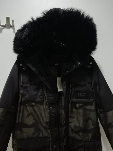 Zimná bunda maskáčová, river island,152