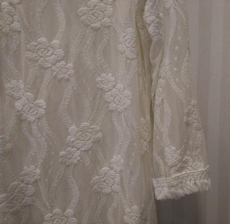 Dámsky predĺžený krémový priesvitný top, cream, xl, xl