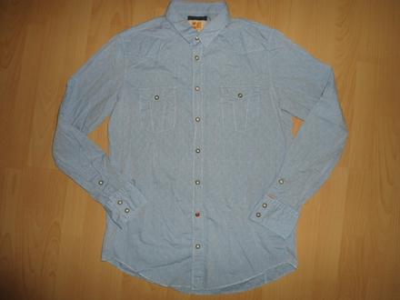 Panska bledomodra kosela jemny pasik, l