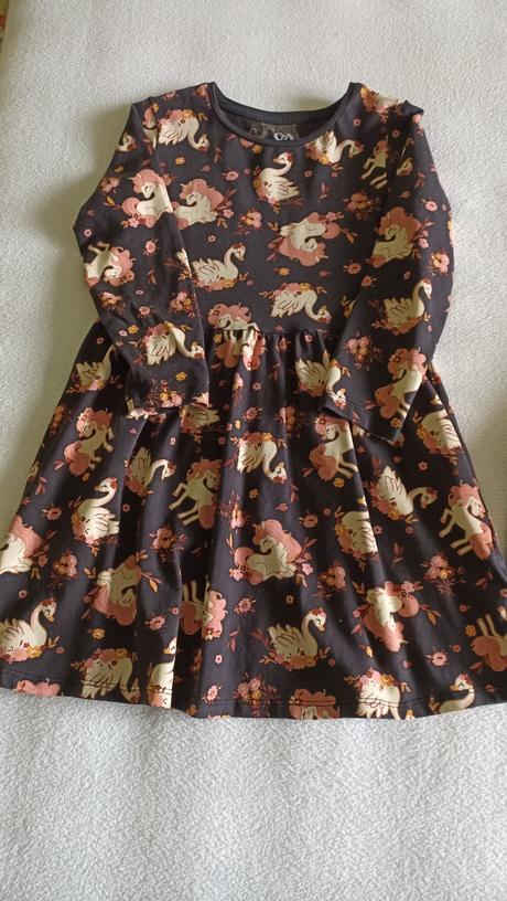 3x šaty s dlhým rukávom c&a veľ.116, c&a,116