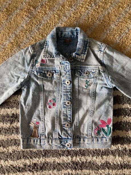 Rifľová bunda s výšivkami little kids, 122