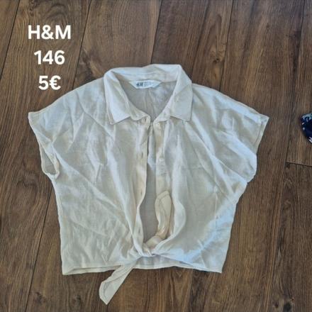 Blúzka crop top, h&m,146