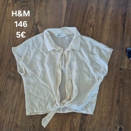 Blúzka crop top, h&m,146