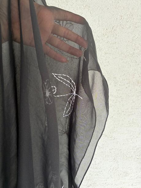 Zara pled sarong pareo na plaz cierne vysivane s b, zara