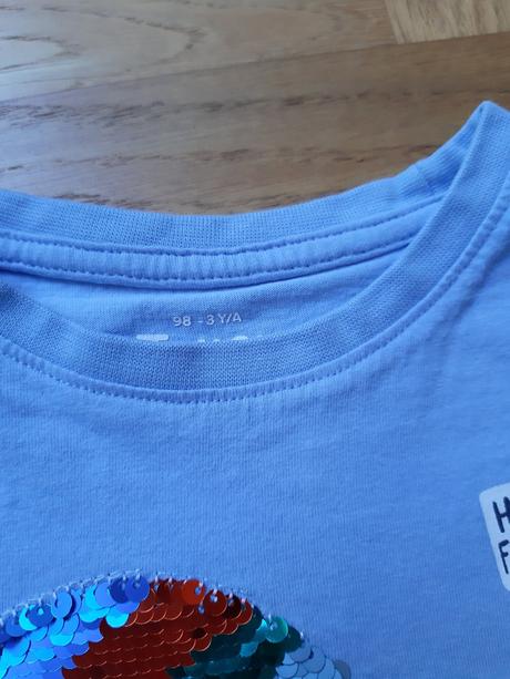 Tričko chameleón s obojstrannými flitrami, c&a,98