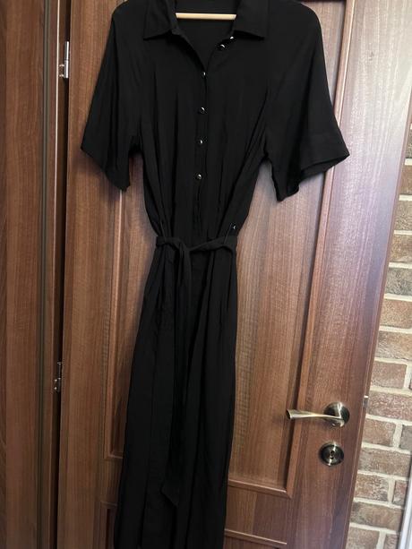 Čierne košeľové šaty h&m, h&m,m