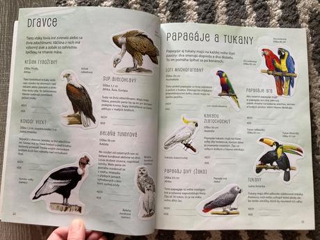 Kniha o zvieratách s nálepkami-zoo,záhrada,motýle,