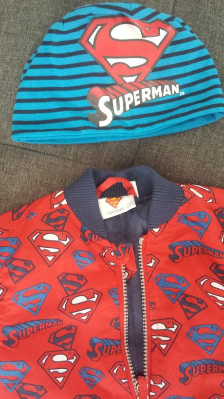 Prechodná vetrovka superman + čiapka, 86