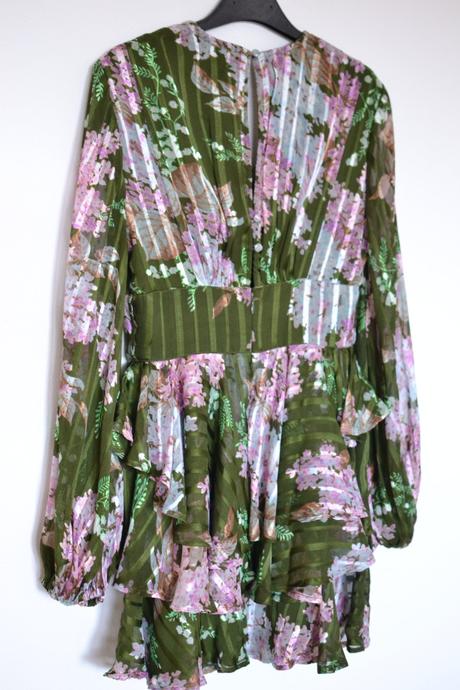 Zelené kvetované šaty 36, 36